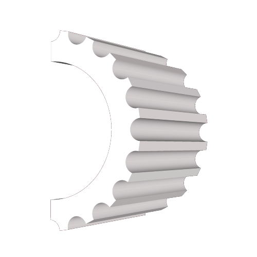 Sádrový půlsloup kanelovaný d=12cm , vnitřní d= 8,3cm