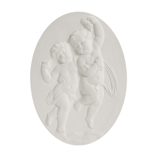 Sádrový medailon - Andělíčci 26x36,3cm