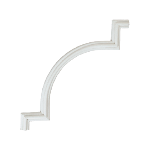 Smooth corner element - arch 27x27cm