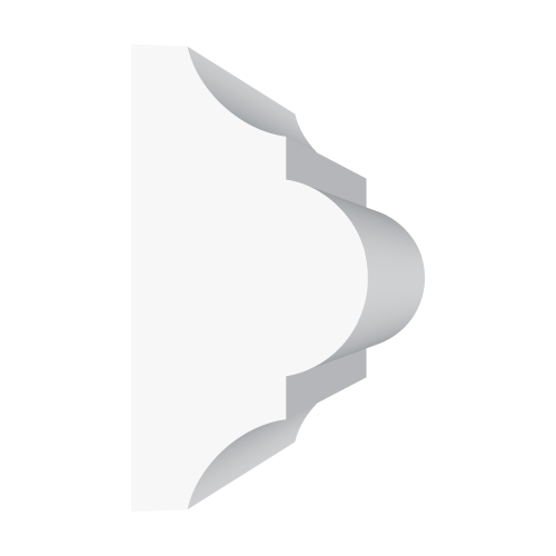 Sádrová lišta - profil hladký 6x3cm