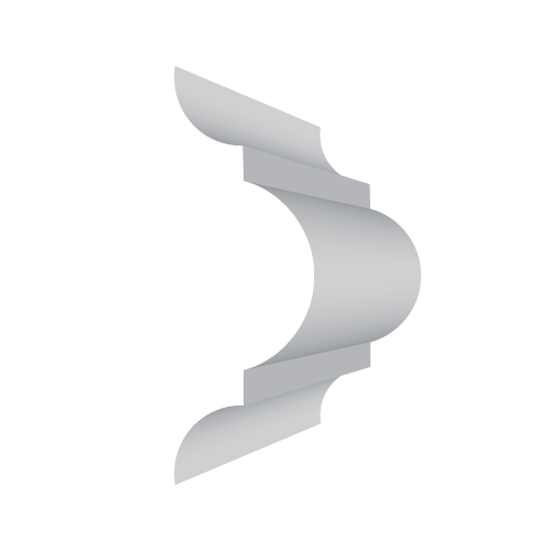 Sádrová lišta - profil hladký 3,6x1,6cm