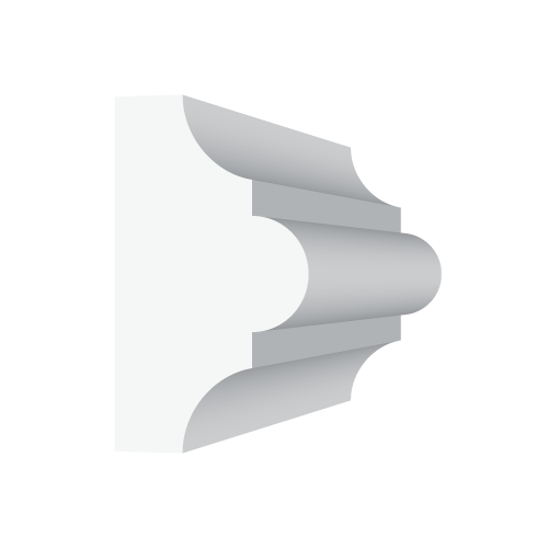 Plaster molding - smooth profile 2.5x1.4cm