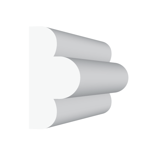 Plaster molding - smooth profile 2.2x1.1cm