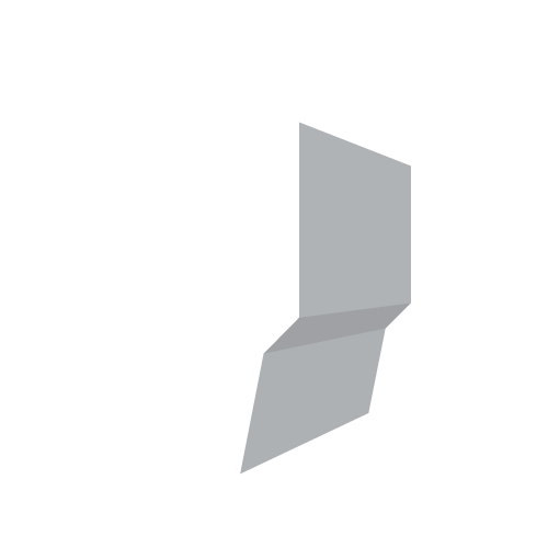 Plaster molding - smooth profile 3.4x1.4cm