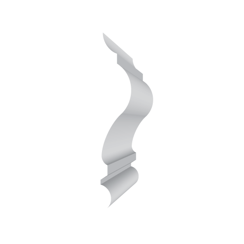 Plaster molding - smooth profile 7.3x1.7cm